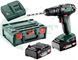 Шуруповерт аккумуляторный METABO SB 18 (2акум.18В 2Ач/зарядный/кейс/ударный) - фото товара 602245560