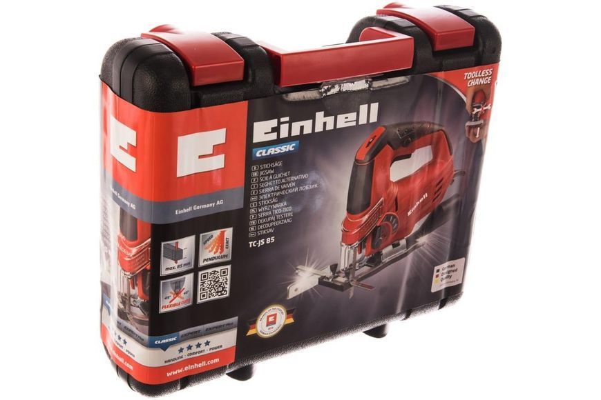 Профессиональный электрический ручной лобзик (электролобзик) Einhell TC-JS 85 : 620 Вт, 3000 об/мин (4321140) 4321140 фото