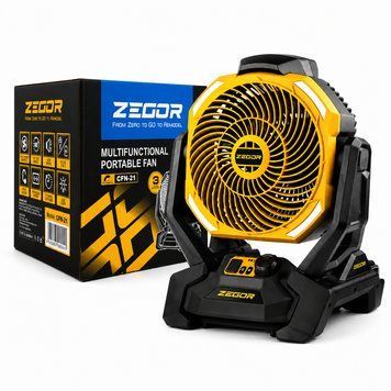 Купити Вентилятор акумуляторний ZEGOR CFN-21 (21В/каркас/гібридний) в Україні у Tools Store