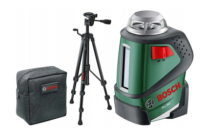 Лазерный нивелир, уровень Bosch PLL 360 Set, 360 °, 2 красных луча до 20 м, штатив 0603663001 фото
