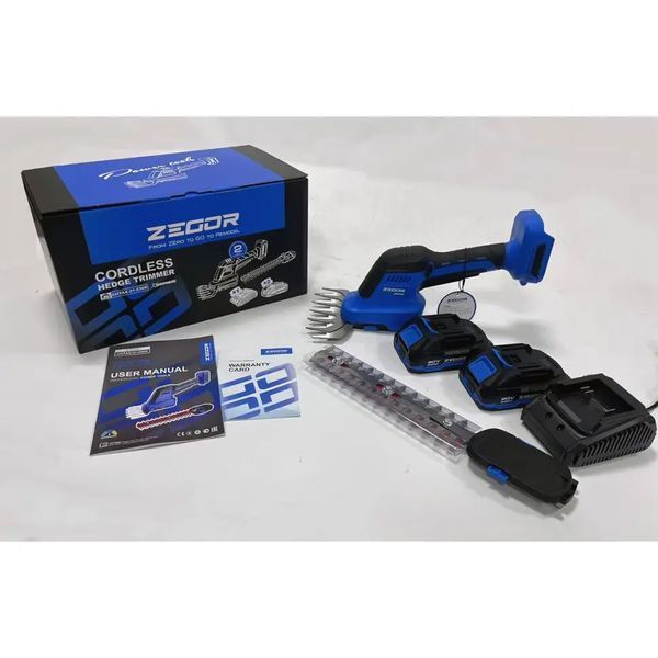 Ножницы для травы аккумуляторные ZEGOR CHTAX-21-230D (2акум. 21В 2Ач/зарядный/с кусторезом 230мм) CHTAX-21-230D фото