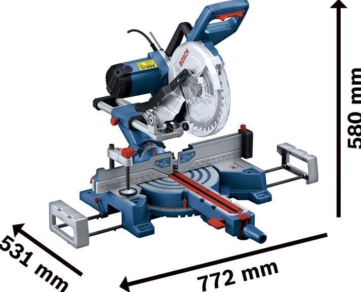 Купити Пила торцювальна з протяжкою BOSCH GCM 254 D в Україні у Tools Store