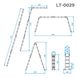 Драбина-трансформер алюмінієва 4 секції / 4 сходинки INTERTOOL LT-0029, 4,7 метрів, 150кг, багатофункціональна драбина LT-0029 фото 10