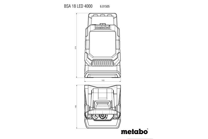Купити Прожектор акумуляторний METABO BSA 18 LED 4000 (18В/каркас) в Україні у Tools Store