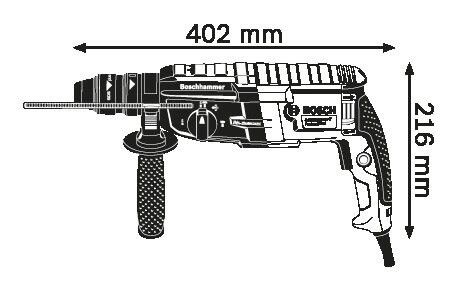 Профессиональный электрический перфоратор Bosch GBH 2-28 F (0611267600) 1465 фото