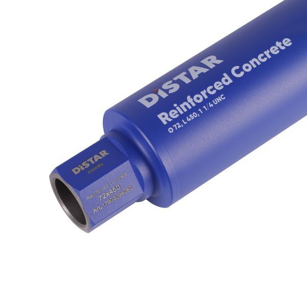 Коронка алмазная 72мм DISTAR DDS-W 72*450*1 1/4 UNC (высокоармированный бетон) 17903094080 фото