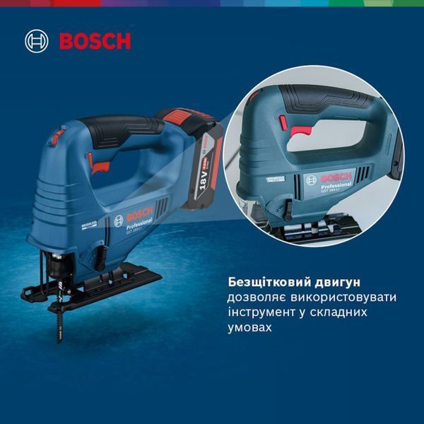 Аккумуляторный лобзик Bosch GST 183-LI Solo: без АКБ/КАРКАС 06015B7020 фото