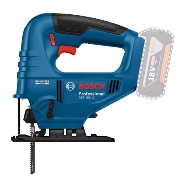 Аккумуляторный лобзик Bosch GST 183-LI Solo: без АКБ/КАРКАС 06015B7020 фото