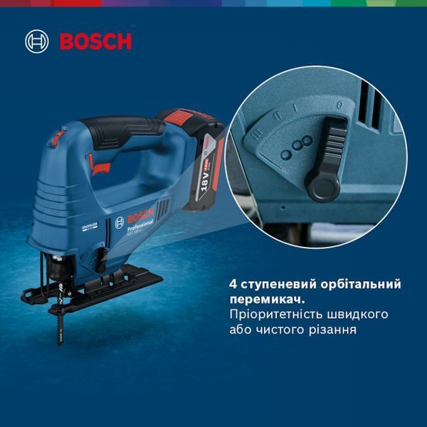 Аккумуляторный лобзик Bosch GST 183-LI Solo: без АКБ/КАРКАС 06015B7020 фото