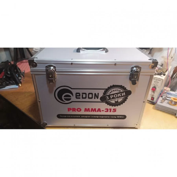 Потужний інверторний зварювальний апарат Edon PRO MMA 315 : 7 кВт, струм 10-315А, електроди 1.6-5.0 мм, вага 7.3 кг 315 PRO фото