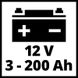 Автомобільний зарядний пристрій для акумулятора Einhell CE-BC 10 M : 12V, 3-200 Ah (1002245) 1002245 фото 3