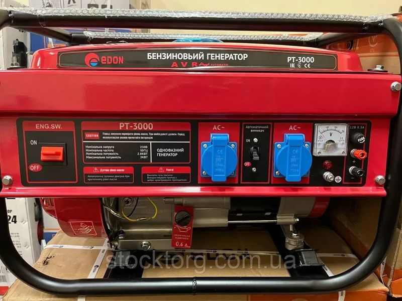 Професійний генератор бензиновий (електрогенератор) EDON PT-3000 2.8/3.0 кВт бензогенератор для дому PT-3000 фото