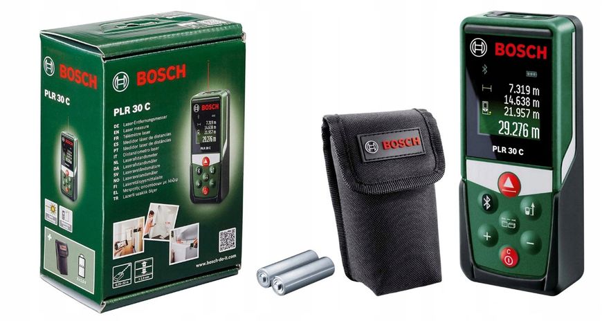 Професійний лазерний далекомір (дальномір) Bosch PLR 40 C : 40м електронна лазерна рулетка 0603672320 603672320 фото