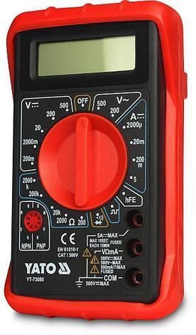 Купити Мультиметр цифровий з продзвонкою (тестер) YATO YT-73080 в Україні у Tools Store
