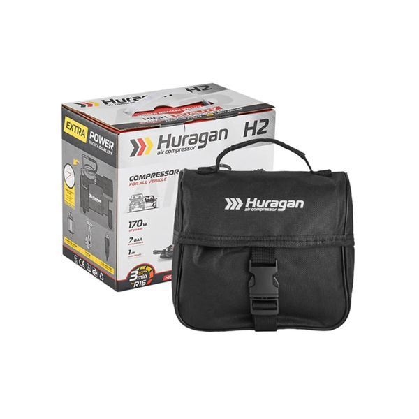 Компрессор автомобильный HURAGAN H2 (37л/мин/сумка) 5905325518863 фото