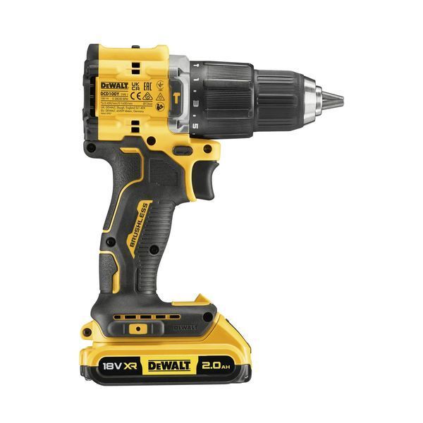 Шуруповерт аккумуляторный DEWALT DCD100YD2T (2акум.18В 2Ач/зарядный/кейс/68Нм) DCD100YD2T фото