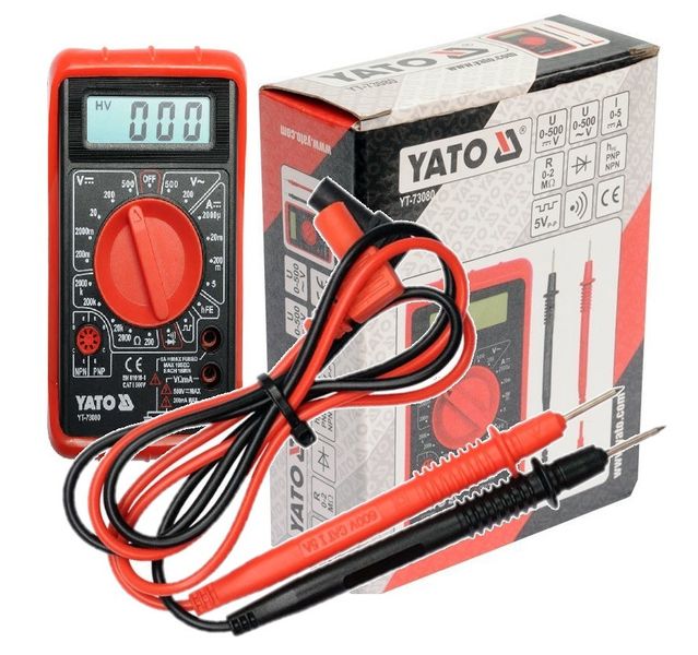 Мультиметр цифровий з продзвонкою (тестер) YATO YT-73080 YT-73080 фото