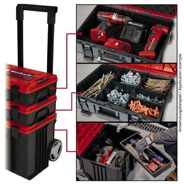 Качественный пластиковый кейс Einhell E-Case Tower: нагрузка до 120 кг (4540015) 4540015 фото
