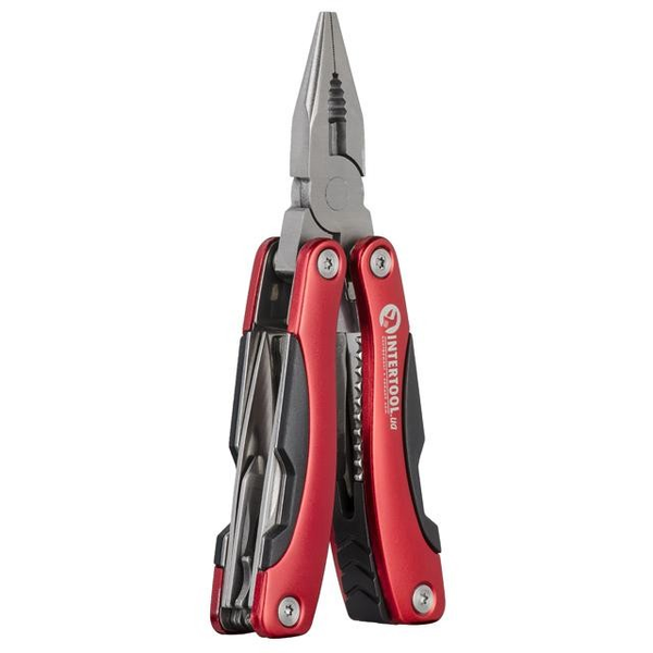 Многофункциональный мультиинструмент 160 мм, 12 в 1, с чехлом INTERTOOL HT-0541 HT-0541 фото