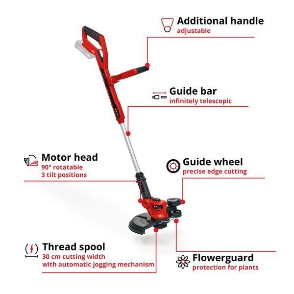 Купити Тример акумуляторний EINHELL GE-CT 18/30 Li-Solo в Україні у Tools Store