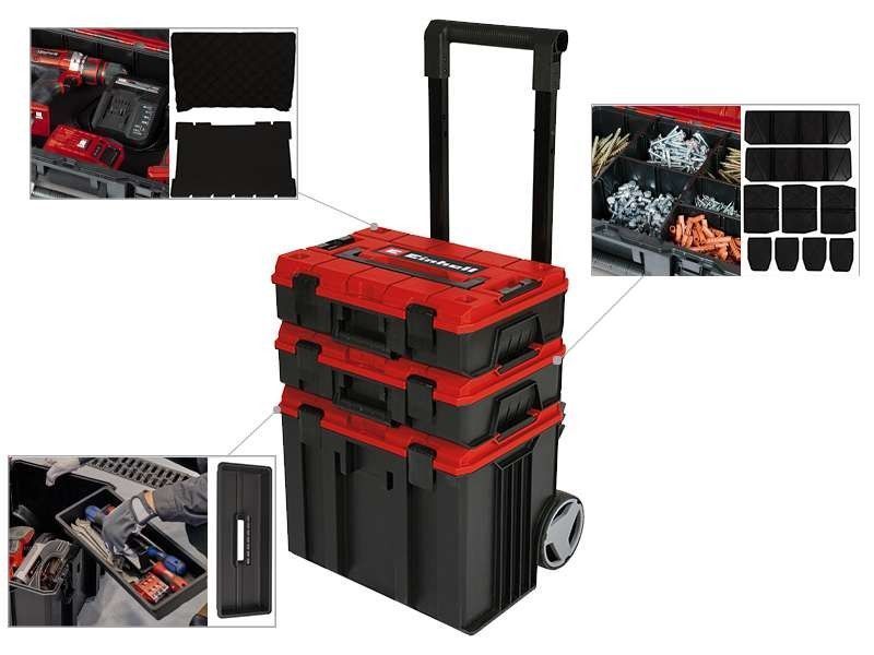 Качественный пластиковый кейс Einhell E-Case Tower: нагрузка до 120 кг (4540015) 4540015 фото