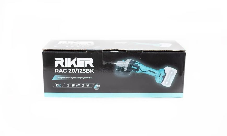 Шлифмашина угловая аккумуляторная RIKER RAG 20/125BK (20В/каркас) 20/125BK фото