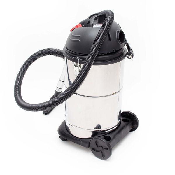 Мощный профессиональный вакуумный промышленный пылесос для уборки INTERTOOL DT-1030: 1400 Вт, 30л, с розеткой DT-1030 фото
