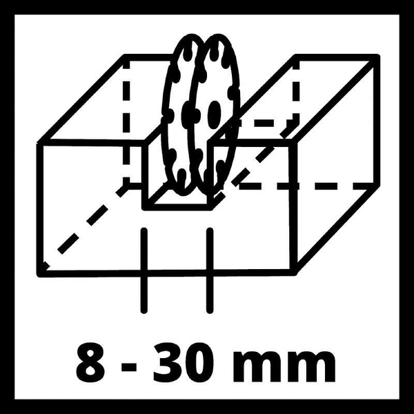 Потужний штроборіз електричний (бороздник) Einhell TE-MA 1500 : 1500 Вт, диск 125 мм, 8500 об/хв, плавний пуск (4350735) 4350735 фото