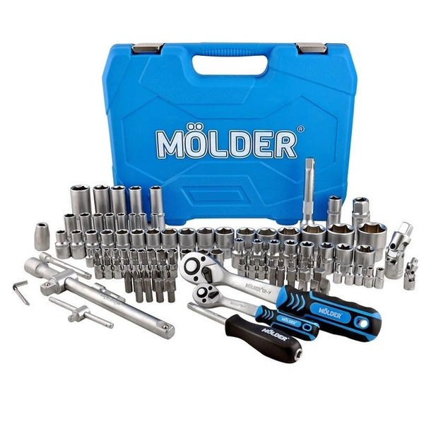 Профессиональный набор инструментов в кейсе MOLDER 1/2" & 1/4" & 3/8" 72Т. CR-V 219 единиц (MT60219) MT60219 фото