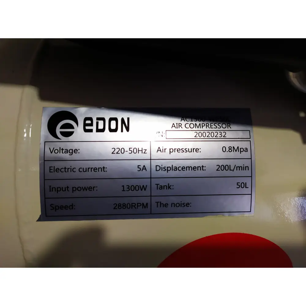 Потужний повітряний компресор EDON AC 1300-WP50L AC 1300-WP50L фото