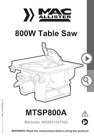 Купити Настільна циркулярна пила MACalister MTSP800A : 800 Вт - 200 мм | Глубина різа - 45 мм в Україні у Tools Store