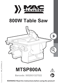 Настільна циркулярна пила MACalister MTSP800A : 800 Вт - 200 мм | Глубина різа - 45 мм 2119 фото