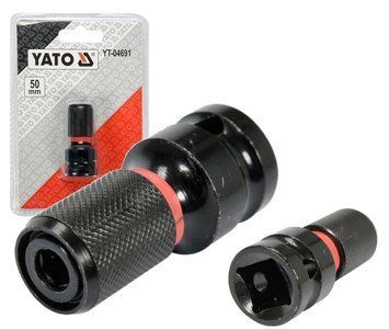 Купити Перехідник для ударних гайковертів YATO YT-04691 : 1/2" X HEX-1/4" 50 ММ в Україні у Tools Store