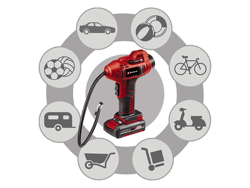 Автокомпрессор аккумуляторный Einhell CE-CC 18 Li-Solo (без аккума и зарядки) 2071010 2071010 фото