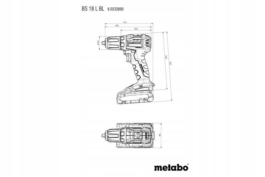 Аккумуляторная дрель-шуруповерт Metabo BS 18 (2.0 А/ч, 18В) 602207560 фото