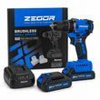 Шурупокрут акумуляторний ZEGOR CDAX-21BLH-60 Turbo (2акум.21В 2Аг/зарядний/ударний/імпульсний)