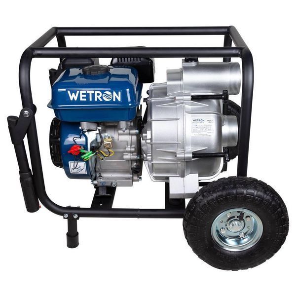 Купити Мотопомпа бензинова для брудної води (грязьова помпа) Wetron 772557 : 7.5 к.с, 26м високонапірна мотопомпа для поливу в Україні у Tools Store