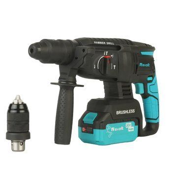 Купити Перфоратор акумуляторний REVOLT RH 20/26-2 DFR (2акум.20В 4Аг/зарядний/кейс) в Україні у Tools Store