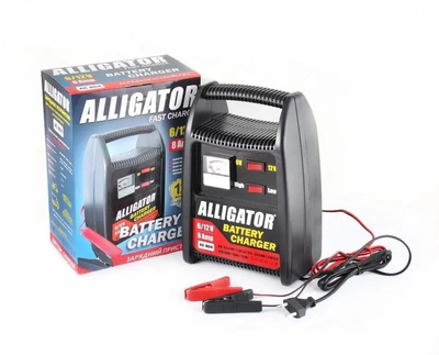 Потужний зарядний пристрій Alligator AC804 : 6/12 V, струм заряджання 8 А, для АКБ 15-120 Аh AC804 фото
