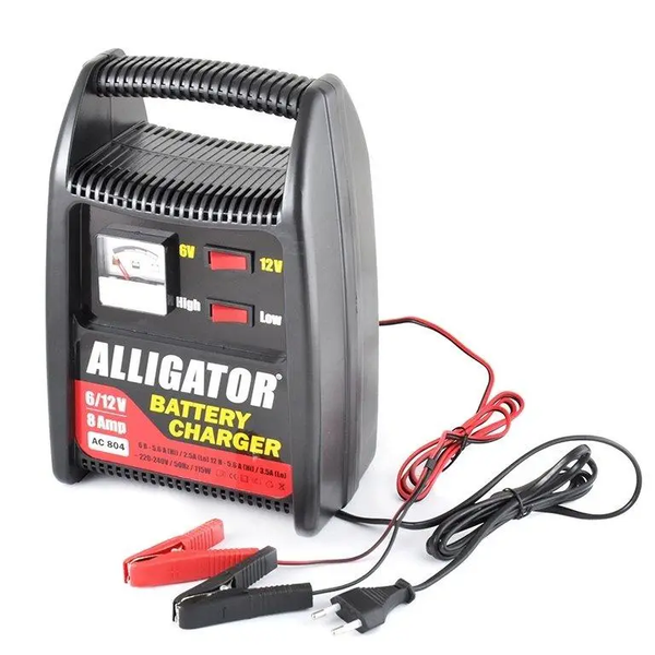Мощное зарядное устройство Alligator AC804 : 6/12 V, ток зарядки 8 А, для АКБ 15-120 Аh AC804 фото