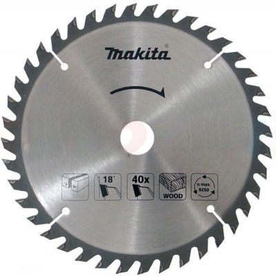Диск пильний Makita ТСТ по дереву 165x20 мм x 40 зубів : диск 165 мм (D-52576) D-52576 фото