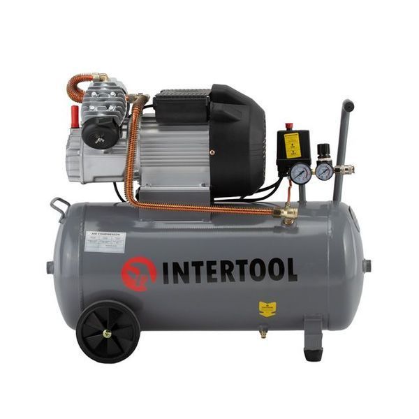 Купити Компресор V-подібний 50л INTERTOOL PT-0007 (3кВт/420л/хв /10атм) в Україні у Tools Store