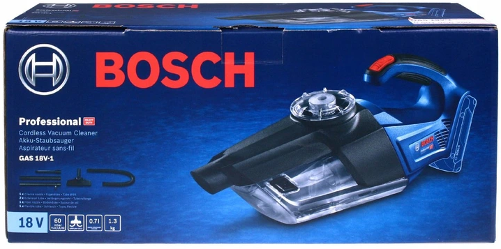 Ручний пилосос Bosch GAS 18V-1 Professional акумуляторний, пилосос для машини 06019C6200 фото