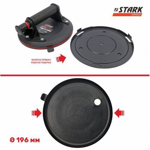Держатель-присосок для стекла STARK VP-200 (насосный/120кг/200мм) 180500020 фото