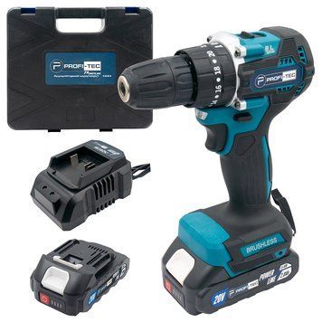 Купити Шурупокрут акумуляторний PROFI-TEC PCD4020BL (2акум.20В 2Аг/зарядний/кейс) в Україні у Tools Store