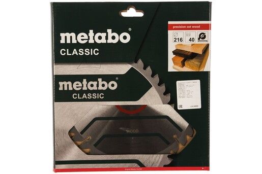 Диск бдительный 216 х 30 (40Т) Metabo Precision cut Classic (628060000) 628060000 фото