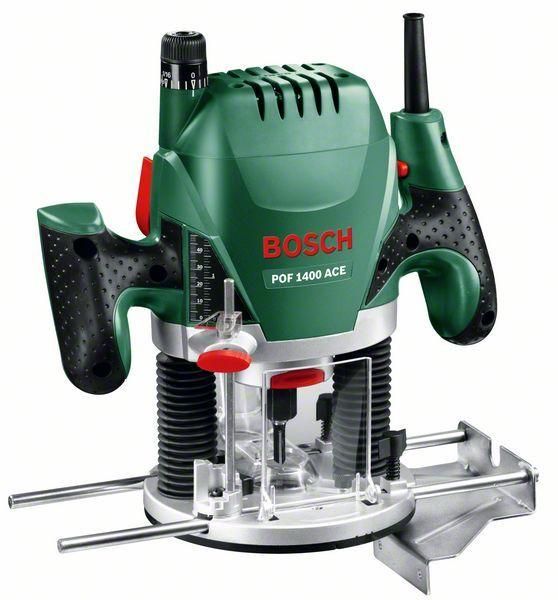 Електричний ручний столярний фрезер по дереву Bosch POF 1400 ACE : 1400 Вт, 6-8 цанга, 28000 об/хв електрофрезер (060326C820) 060326C820 фото
