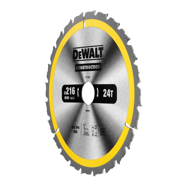 Диск пильный 216 х 30 (24Т) DeWALT DT1952 DT1952 фото