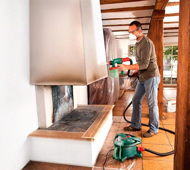 Профессиональный электрический краскораспылитель Bosch PFS 5000 Е : 1200 Вт, нанесение краски 3 м&sup2;/мин 0603207200 фото
