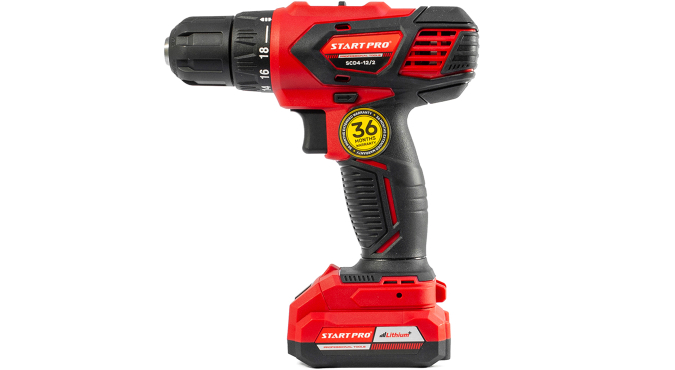 Аккумуляторный шуруповерт Start Pro SCD4-12/2 : 12 V, А*ч. 2, 1400 об/мин, Н*м 28 SCD4-12/2 фото